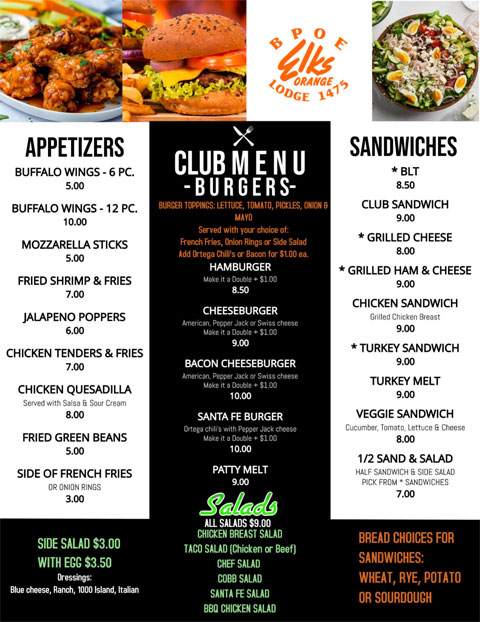 Bar Menu